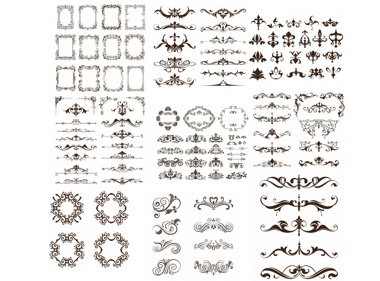 2000+ Corner Svg Corner design Svg Cdr Ai Corner design ornament Pattern Border Frames Frames Borders Monogram Bundle Laser Cut