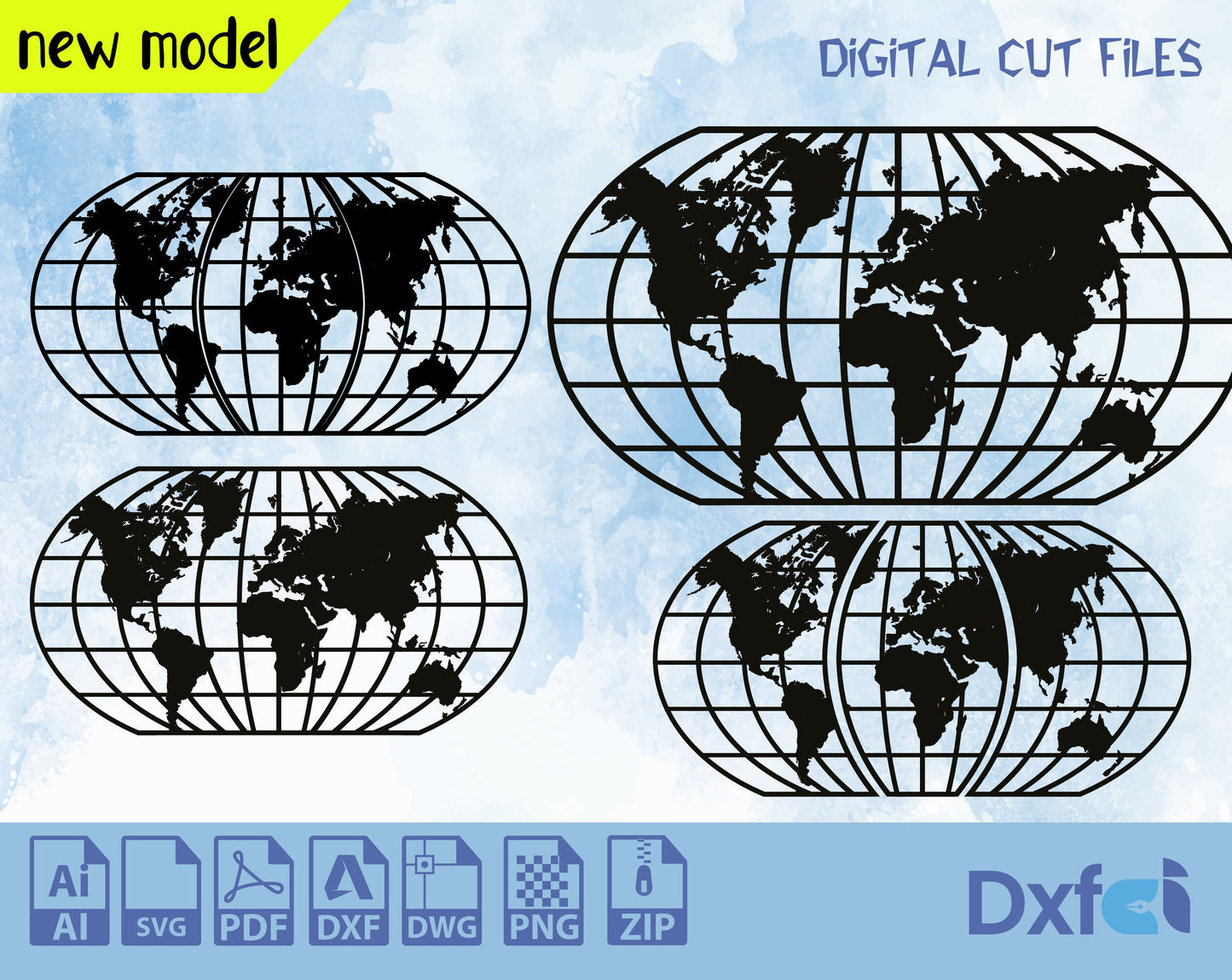 World Map SVG World Map Vector File World Map Cricut World Silhouette Clipart World PNG WorldMaps Svg Dxf Files