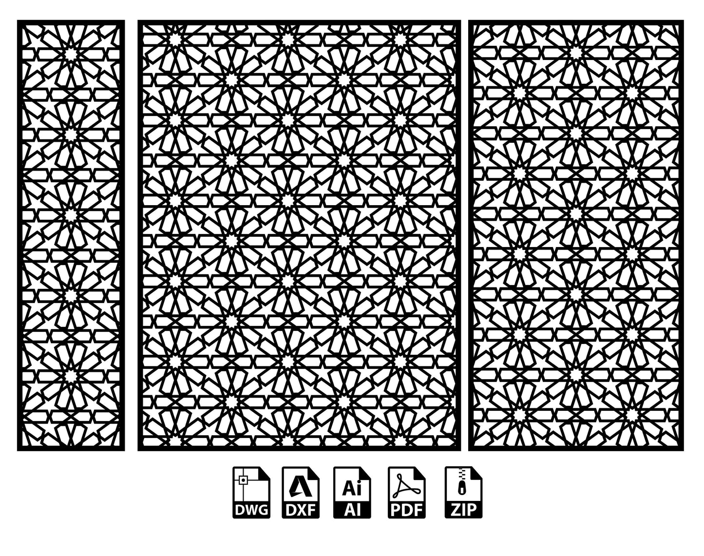 Doors Panel Dxf Partition Design, Pattern Room, divider Vector ,Laser Cut File Garden Svg Panel Files Laser Cutting CNC Plasma #KAP022