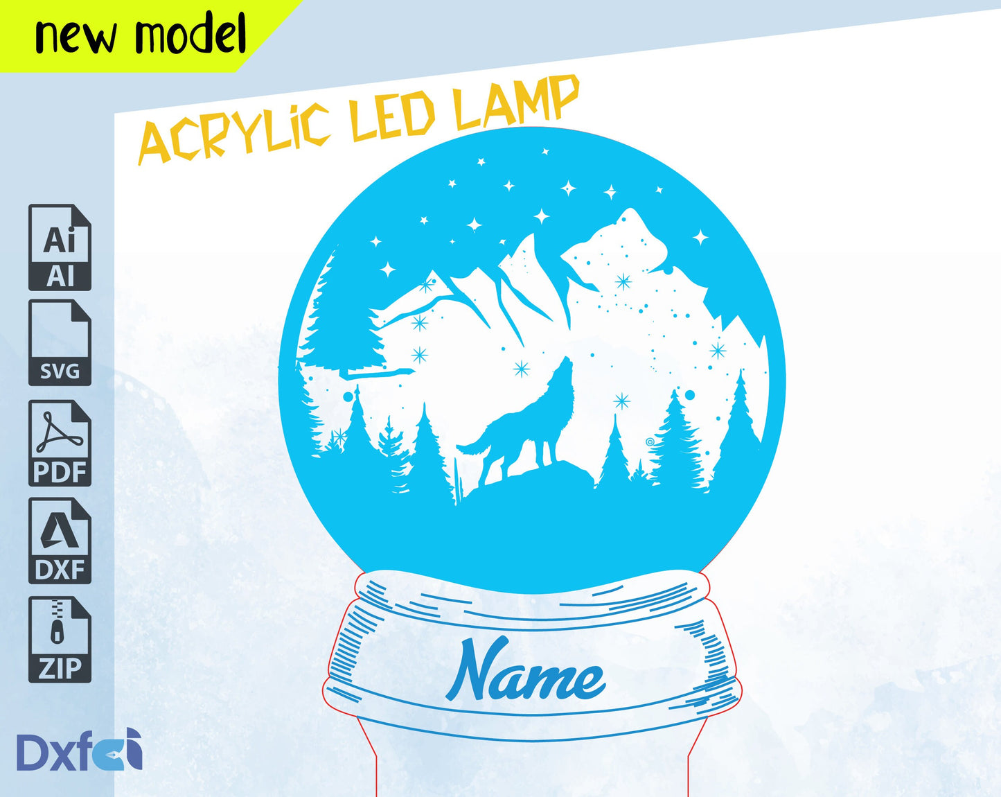 Wolf LED lamp Wolf Svg sleep light table lamp decoration as night light,