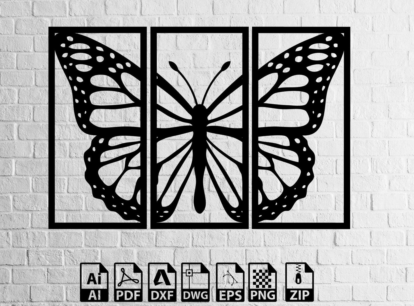 Butterfly Svg Bundle Svg, Wall Art Decor Silhouette Laser Cut Plasma, Butterfly Metal Wood Vinyl Cut cutting files for laser Laser DXF