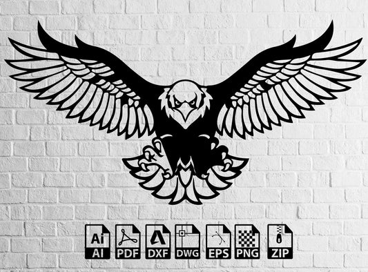 Eagle SVG | American Eagle Clipart | Bald Eagle Silhouette DXF | Eagle Cut File | Instant Download  #Duv470