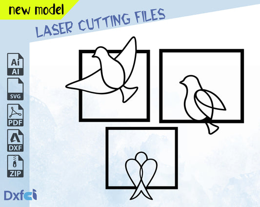 Birds svg,Birds Dxf Files Home Decor Wall Art ,Birds svg files for cricut,bird table pattern Birds silhouette,Birds clipart