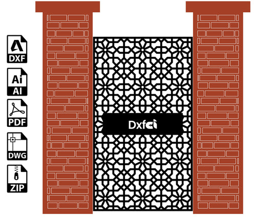 Wall Panel Art Garden Wall Room Divider SVG Dxf Decorative Panel, Stencil, Wall Handing Dxf files for CNC plasma, laser cut