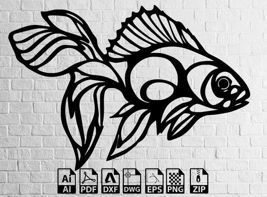 Fish Decor Decor  Laser Cut, Svg, Dxf,WallArt, CNC Cutting, CNC Router, Digital, Vector Files , Lightburn ,Circut