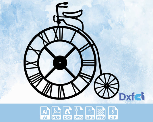 Bike Clock Svg Metal Large Wall Clock Modern Wall Clock Metal Wall Decor Wall Art Mother's Day gift Dijital Download , Lightburn ,Circut