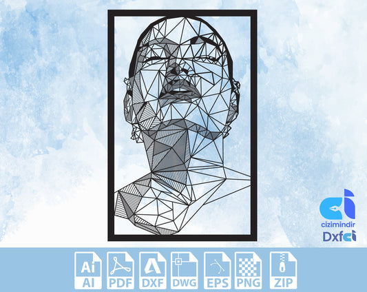 Abstract Woman SVG | Laser Cut Files for Wood & Wall Art | Geometric Woman Home Decor | Instant Download #Duv783
