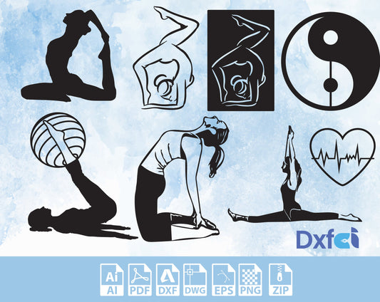 Fitnes Yoga Metal Wall Art Design Pack Svg Dxf Meditation Altar Decor, sports wall Yoga Gifts, Spiritual Decor, Metal Art, Yoga Room Decor,