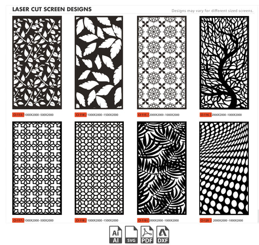 Dxf Plasma Cut,Room Divider Laser 48Pcs+ 97- 144 CNC files dxf, svg, ai Panel Dxf laser cutting , plasma cutting Metalic & Wood CNC machine!