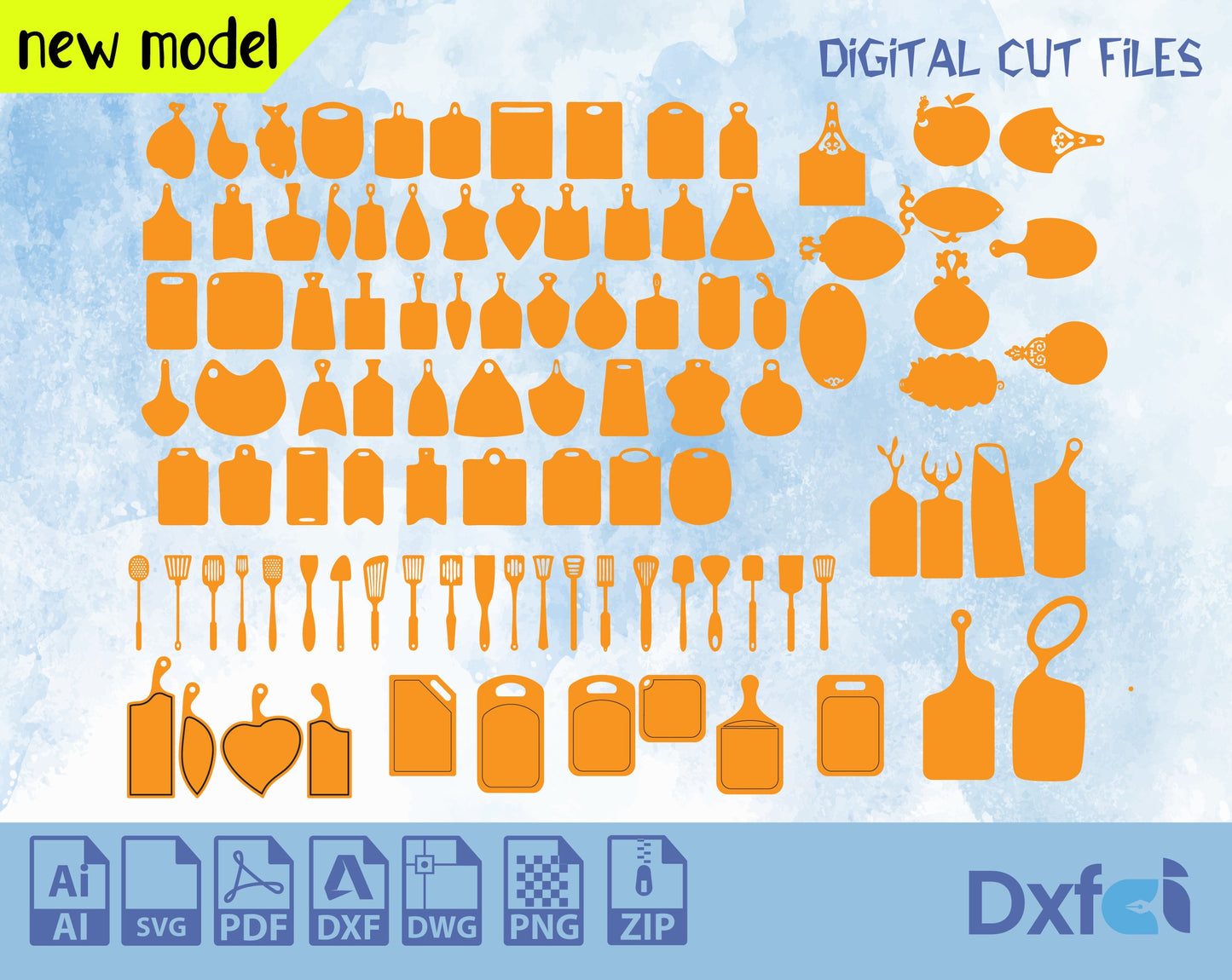 100+ Cutting board Svg Cnc cutting file, cut Kitchen Cutting board set animals figure Cnc cutting file silhouette for laser machine Svg Dxf
