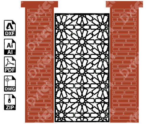Anatolia Wall Panel Art Garden Wall Room Divider KAP010 SVG Dxf Decorative Panel, Stencil, Wall Handing Dxf files for CNC plasma #KAP010