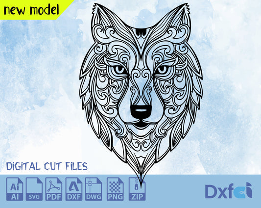Wolf SVG  Wolf Png Shirt Front View Wolf Head Vector instant download