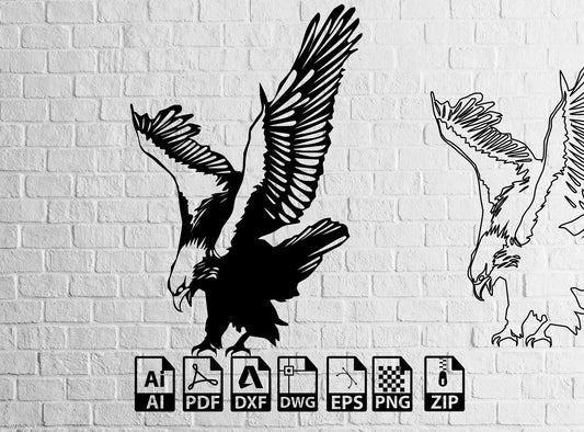 Eagle Decor  Laser Cut, Svg, Dxf, CNC Cutting, CNC Router, Digital, Vector Files , Lightburn ,Circut