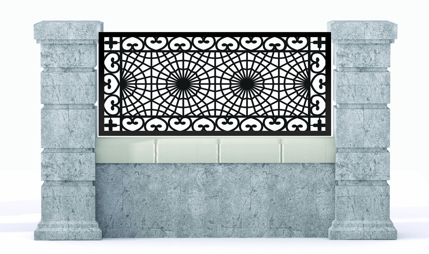 Door Panel Garden Fence Wrought Iron Drawing Door Panel Dxf Svg #2521