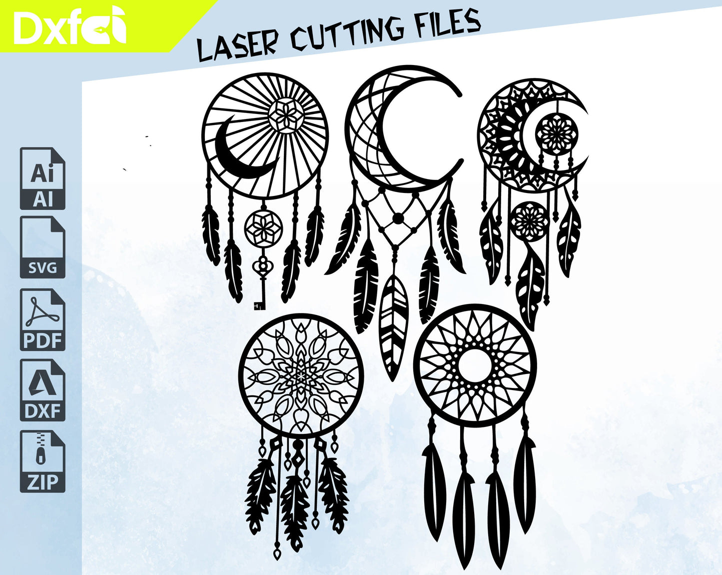 Dreamcatcher Svg File Wall Decor Laser Cutting  Dream Catcher Dxf Files  DXF, Laser Cut File, Cricut, Plasma, CNC Template