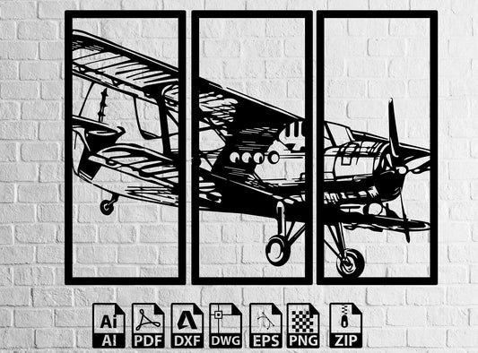 Aircraft Propeller Decor Wall Decor Metal Laser Svg , Dxf Cutting Suitable for Cnc and Laser Cutting and Printing , Lightburn ,Circut