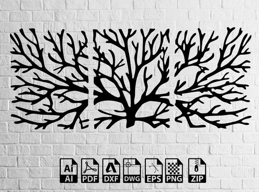 Canvas tree decor Decor  Laser Cut, Svg, Dxf,WallArt, CNC Cutting, CNC Router, Digital, Vector Files , Lightburn ,Circut