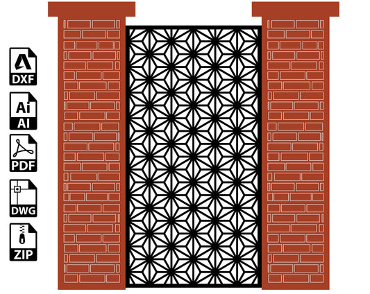 Wall Panel Art Garden Wall Room Divider KAP009 SVG Dxf Decorative Panel, Stencil, Wall Handing Dxf files for CNC plasma, laser cut