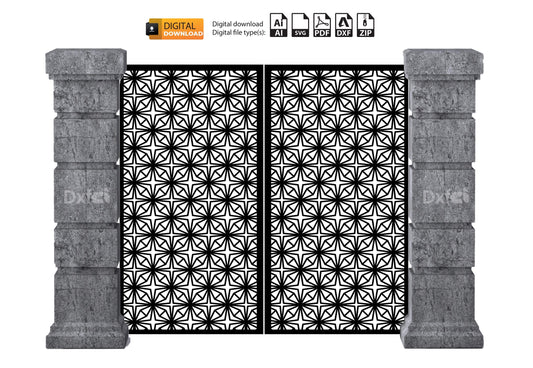 Garden Panel Dxf  DXF file for laser cut garden gate Dxf Svg Files plasma cutting iron fence Metalic & Wood CNC machine! #3466