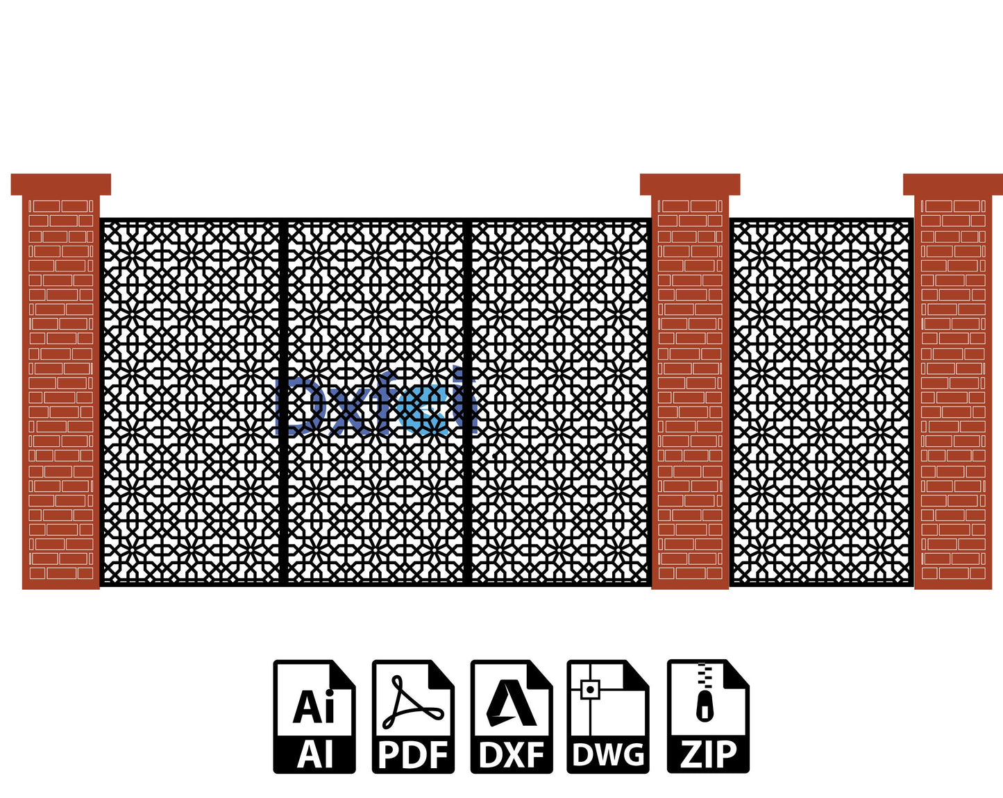 Wall Panel Art Garden Wall Room Divider SVG Dxf Decorative Panel, Stencil, Wall Handing Dxf files for CNC plasma, laser cut