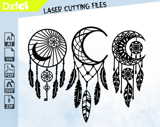 Dreamcatcher Svg File Wall Decor Laser Cutting  Dream Catcher Dxf Files  DXF, Laser Cut File, Cricut, Plasma, CNC Template
