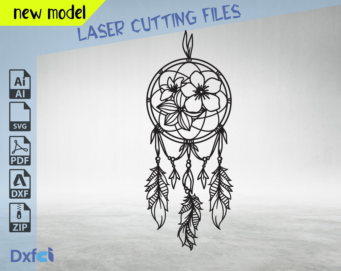 Dreamcatcher Svg, Dxf Files Laser Cut Plasma  Split Monogram Dreamcatcher SVG, Dreamcatcher Clipart, Feathers Svg, , Lightburn ,Circut