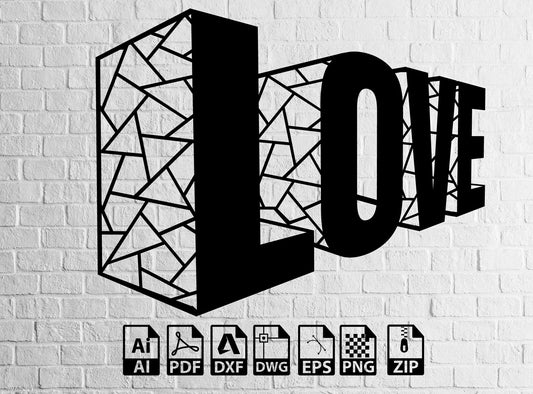 dear Love wall decor products cut metal and wood Decor  Laser Cut, Svg, Dxf, CNC Cutting, CNC Router, Digital, Vector Files