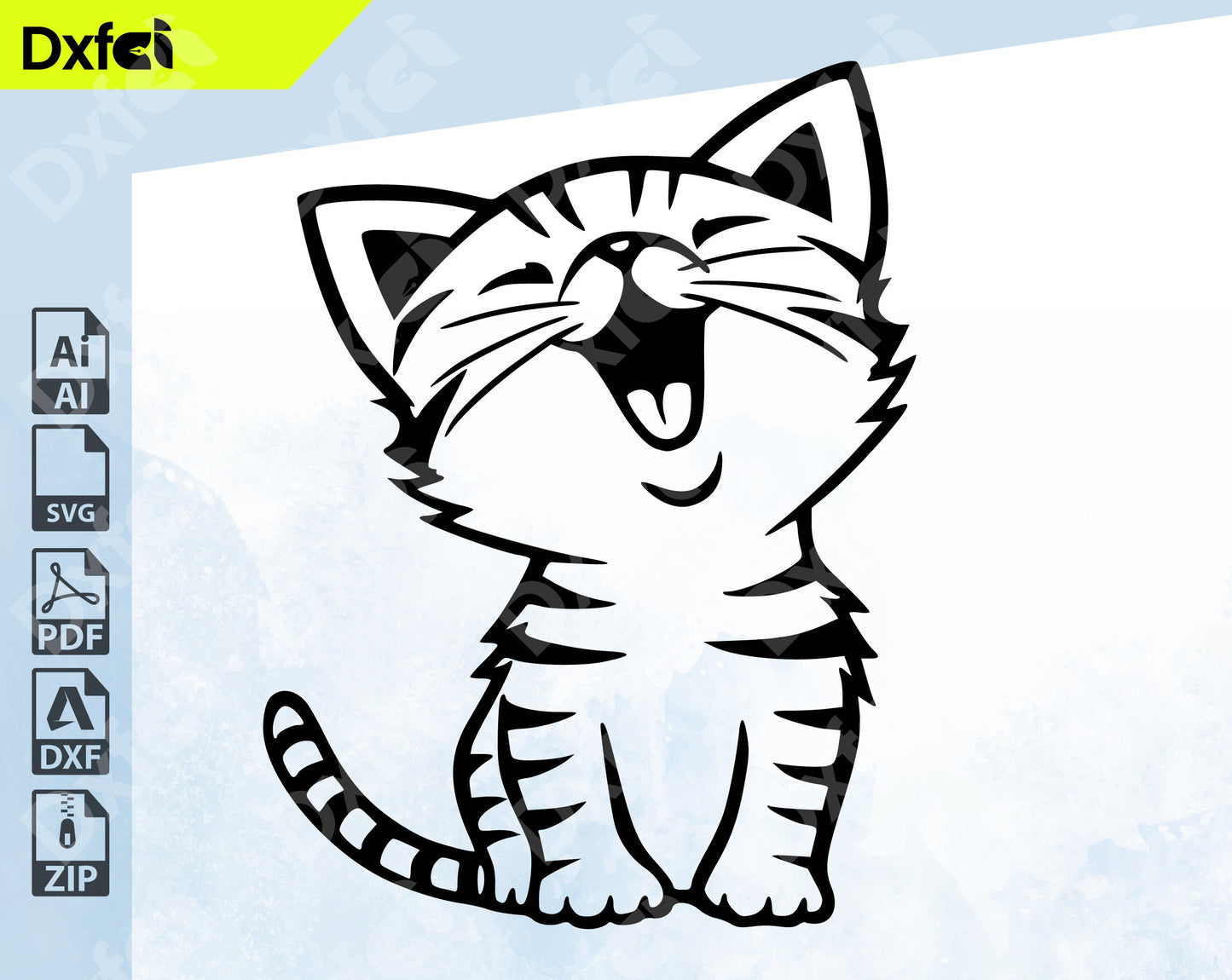 Cute Cat SVG  Cat Svg | Cat Clipart | Cut animal vector | Cute Cat Svg Cut Files for Cricut