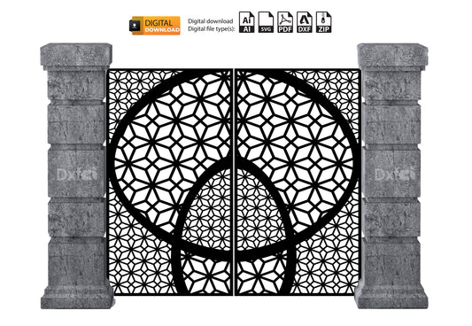 Digital Gate Grill Garden Doors Panel Dxf Panel Partition Room Divider Templates Vector Svg Dxf Files Laser Cutting CNC Plasma #3117