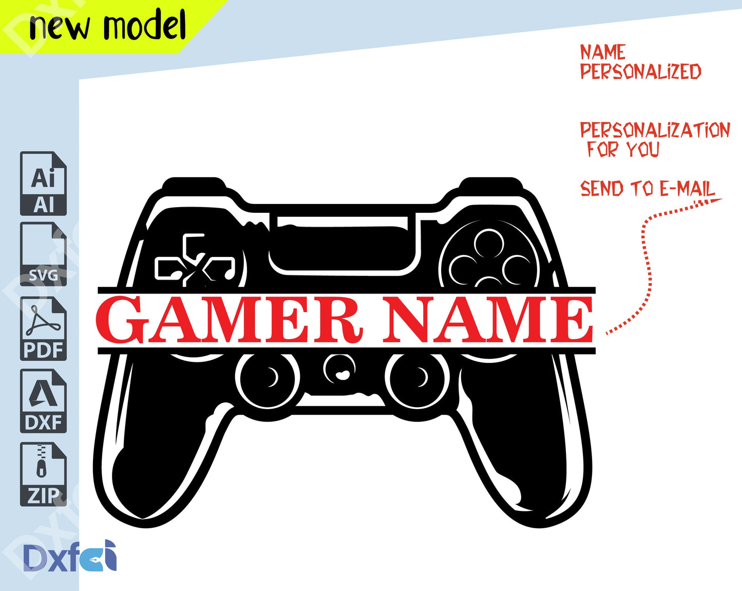 Gamer controller Personalization Name split Svg monogram name fram SVG, gamer svg gamer controller svg, gamer shirt svg, Game Player svg