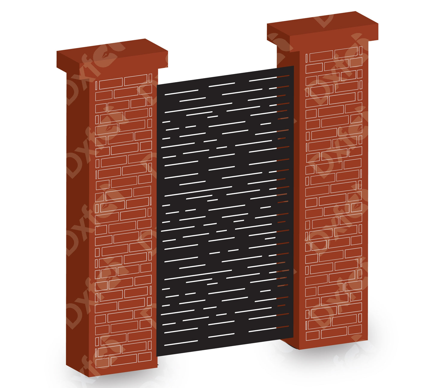 Digital Gate Grill Panel Dxf Panel Partition Room Divider Templates Vector Svg Dxf Files Laser Cutting CNC Plasma Cutter #KAP012