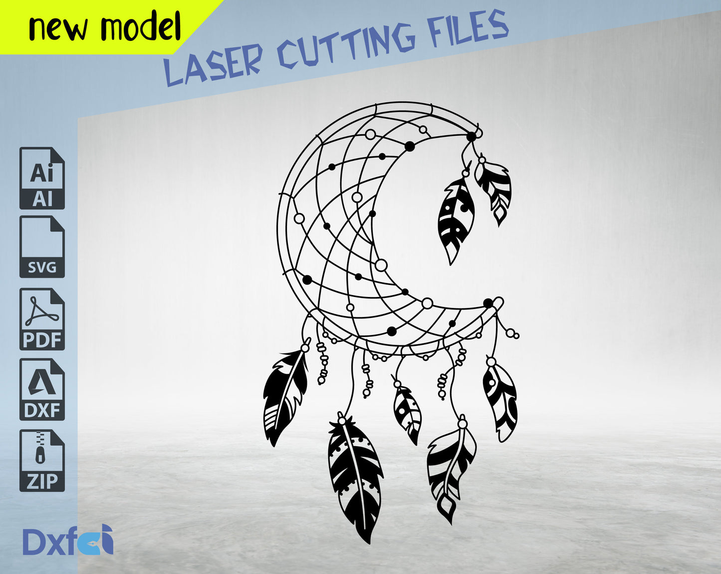 Dreamcatcher Svg, Dxf Files Laser Cut Plasma  Split Monogram Dreamcatcher SVG, Dreamcatcher Clipart, Feathers Svg, , Lightburn ,Circut