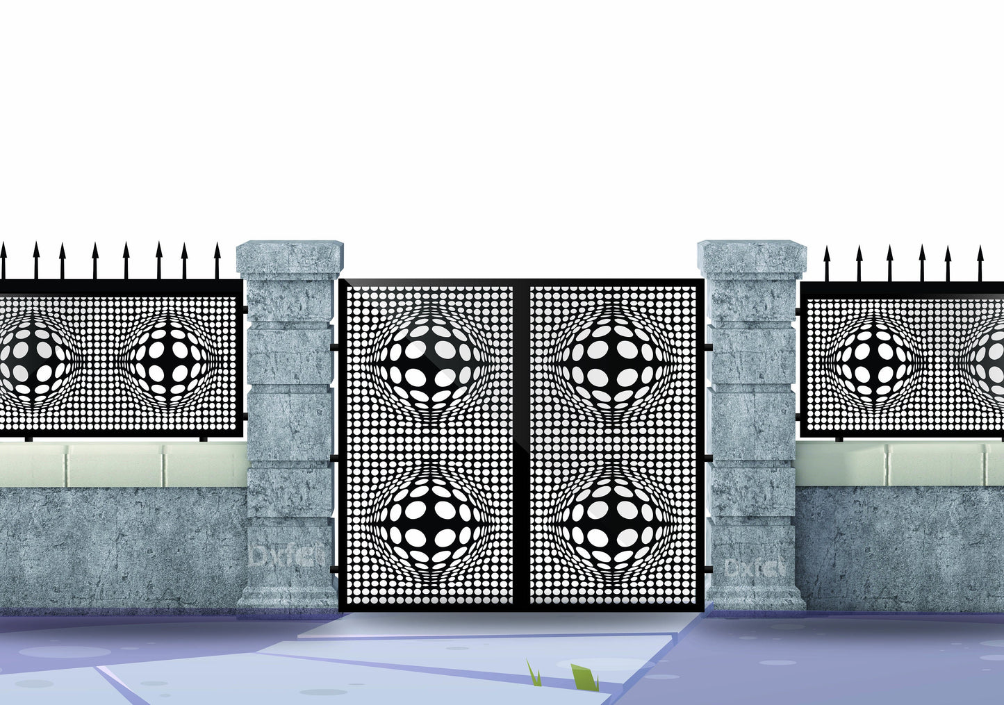 Digital Gate Grill Panel Dxf Panel Partition Room Divider Templates Vector Svg Dxf Files Laser Cutting CNC Plasma Cutter #2027