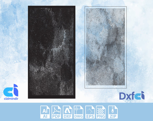 Halftone Pattern Decorative Panel | Gate SVG & DXF | CNC Laser Plasma Digital Template | Instant Download