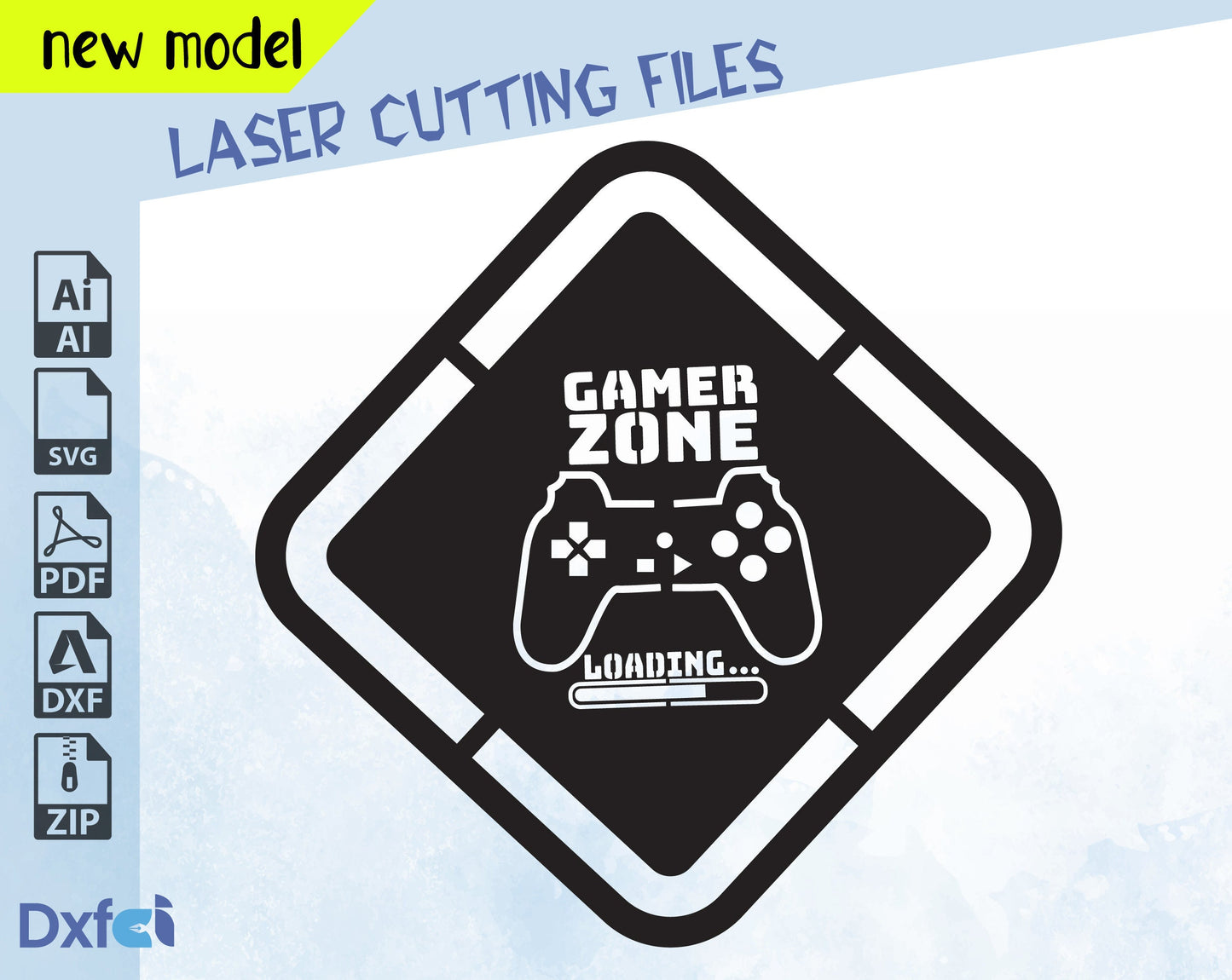Game Zone Svg, Game Zone Wall Room or Doors Gamer loading Decor Cricut Cut File,Laser Cut Dxf Files , Instant Download,