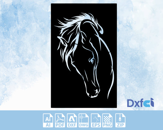 Horse svg, Horse Dxf WallART Horses pony cute, silhouette animal, Digital color png, svg, Cricut, Silhouette, Cut File vector svg, png Dxf