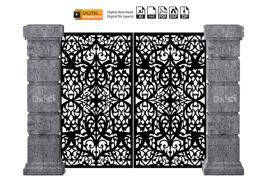 Garden Gate Exterior Door Metal Laser Cutting anel Dxf laser cutting , plasma cutting Metalic & Wood CNC machine!