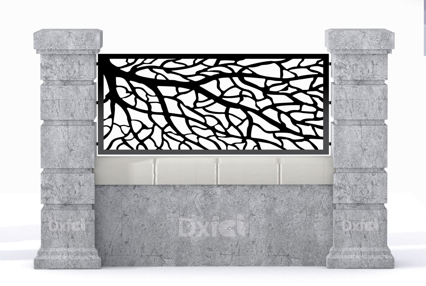 Door Panel Garden tree room divider leaf garden gate Fence Wrought Iron Drawing Door Panel Dxf Svg #2559