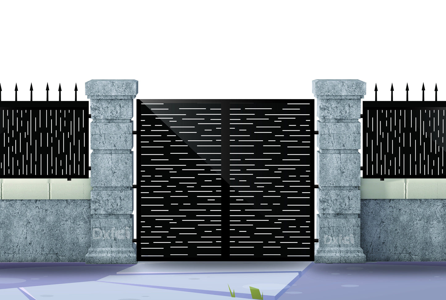 Digital Gate Grill Panel Dxf Panel Partition Room Divider Templates Vector Svg Dxf Files Laser Cutting CNC Plasma Cutter #KAP012